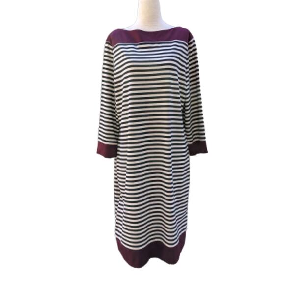 Isaac Mizrahi Pop-Over Boat Neck Striped Knit Dress XXL - Picture 1 of 8